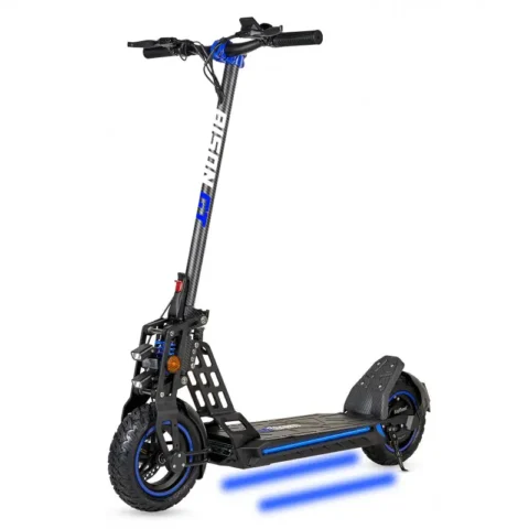 a scooter with handlebars