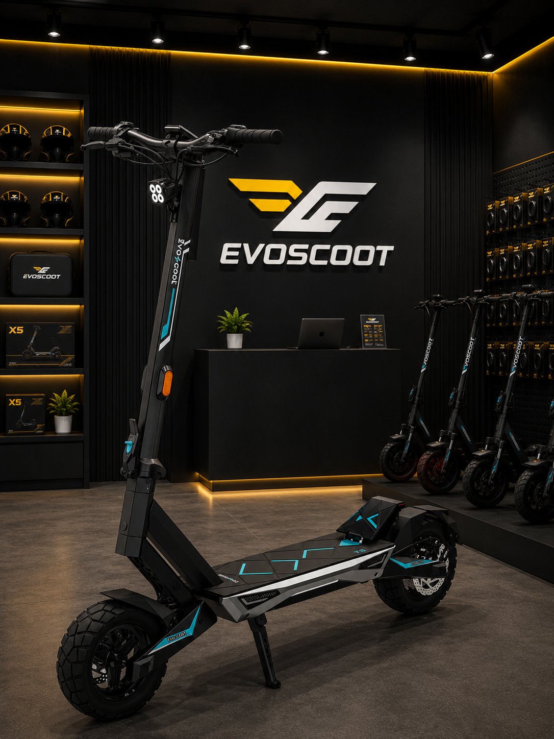 Trottinette Électrique Evoscoot T3 2026 | 1200W 60 km/h Maroc